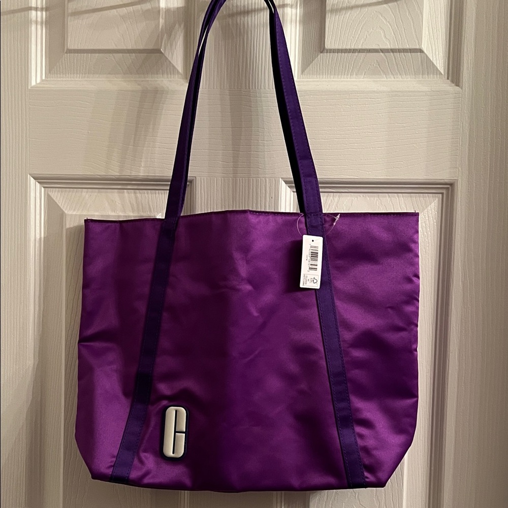 Clinique Satin Purple Tote Bag